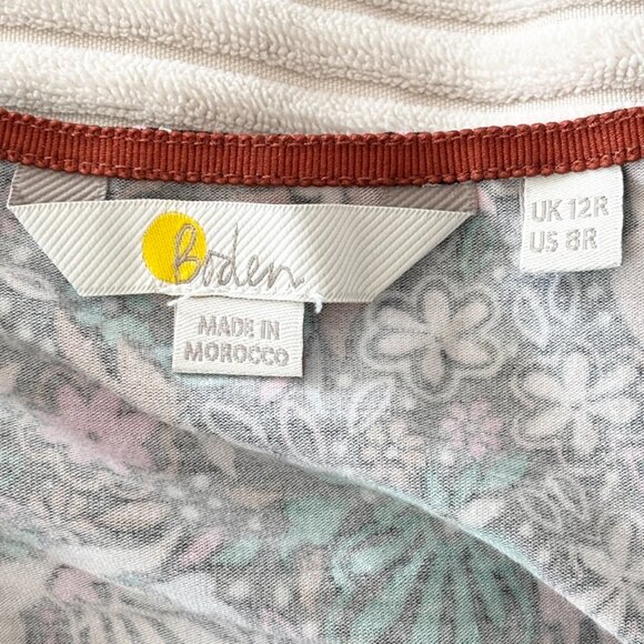 BODEN Abigail Long Sleeve Jersey Dress in Black Florals  SZ 8 - Picture 10 of 13